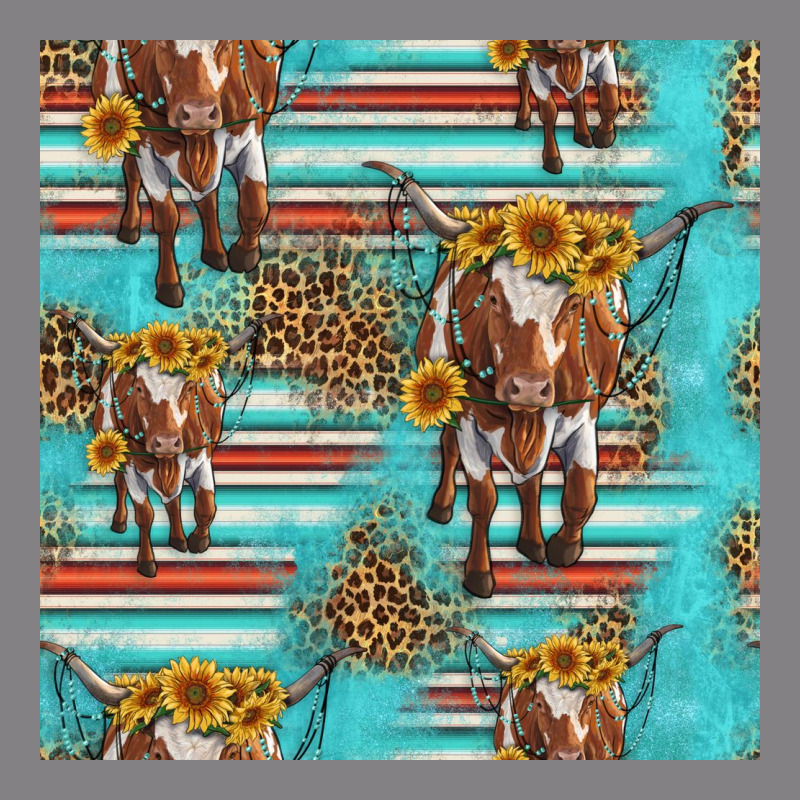 Longhorn Bull Seamless Pattern Heavyweight Hoodie by HRA Design Shop | Teevron