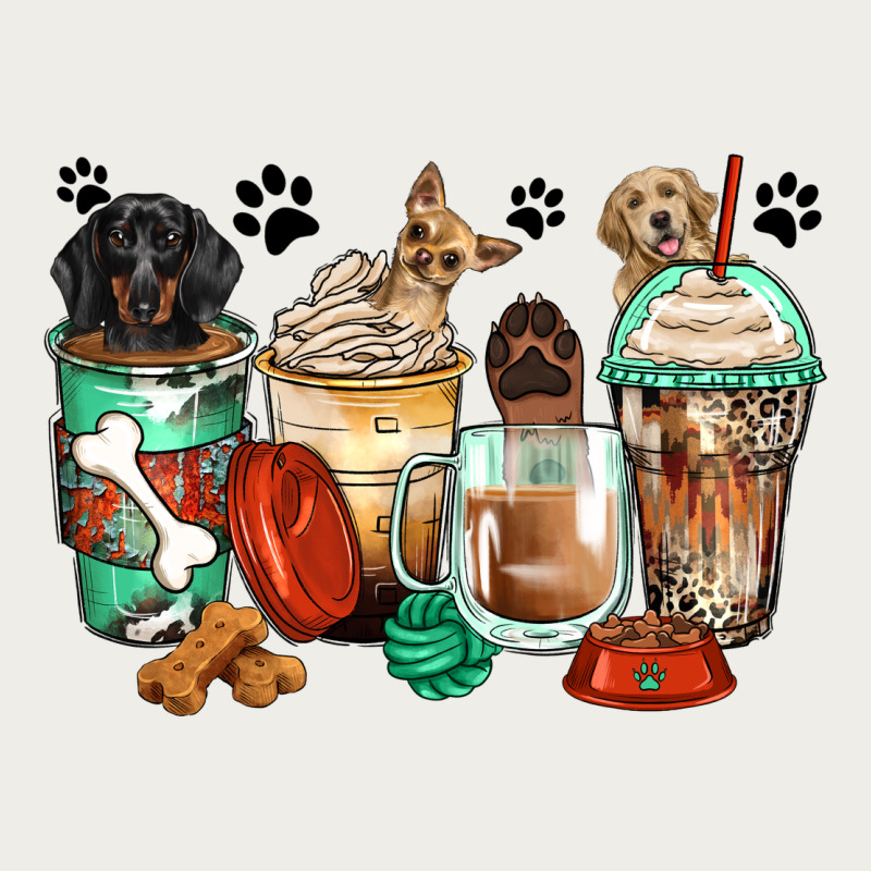 Dog Coffee Cups Zipper Hoodie by Zillion Design Studio | Teevron