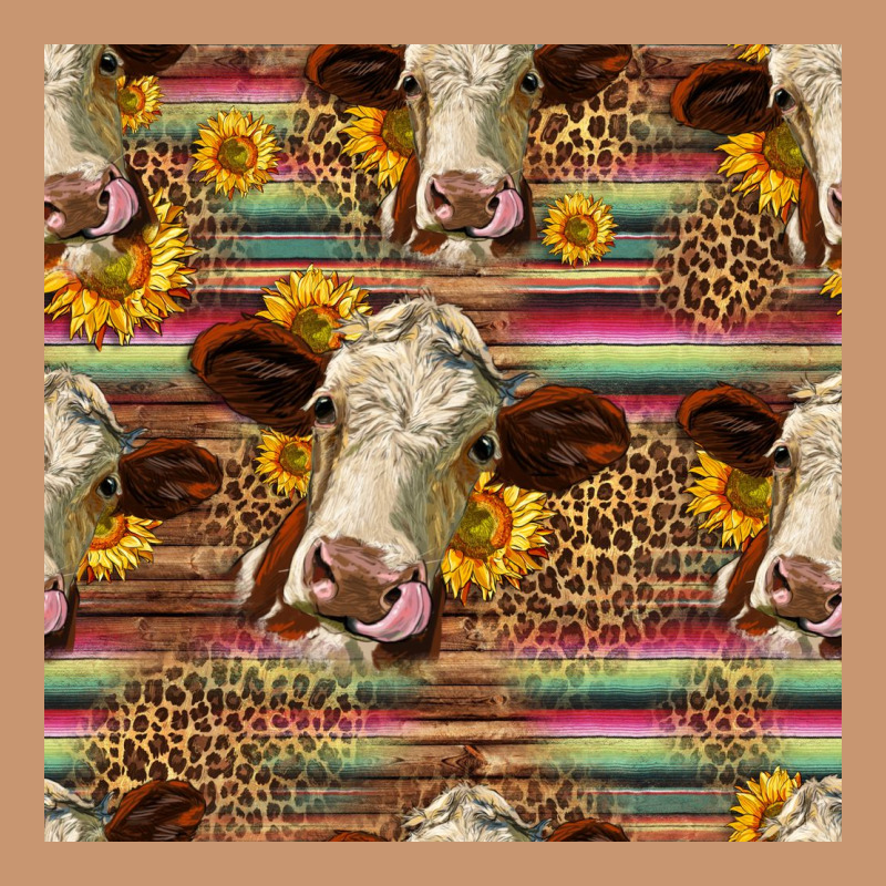 Western Hereford Cattle Seamless Pattern Heavyweight Hoodie by HRA Design Shop | Teevron