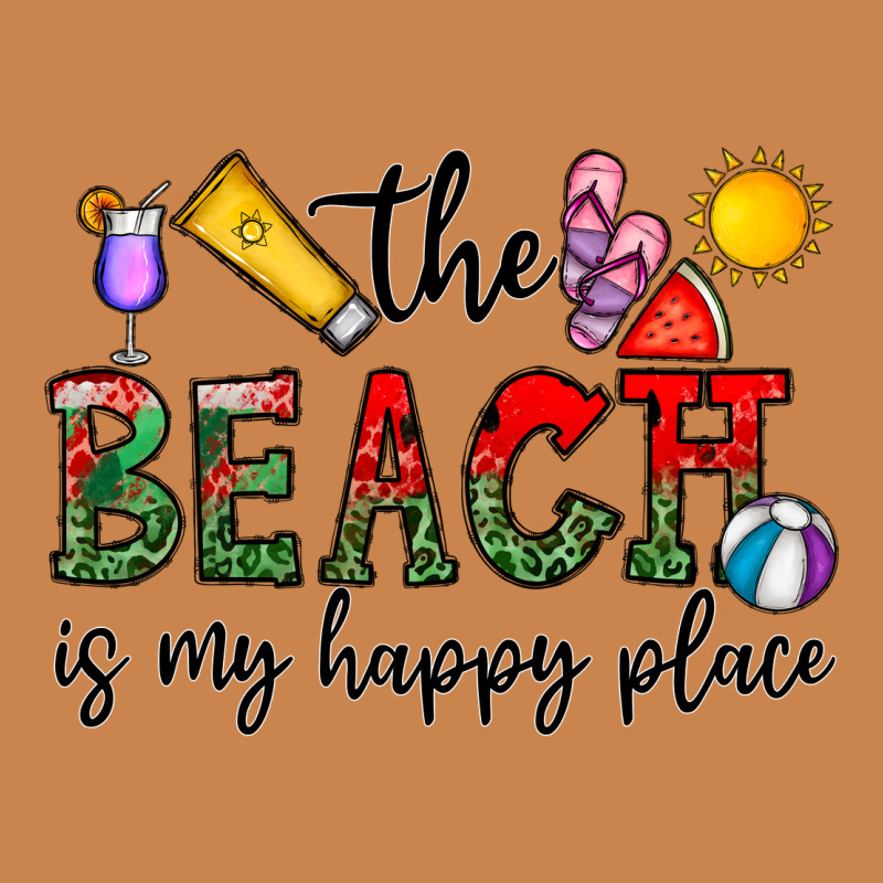 The Beach Is My Happy Place Heavyweight Hoodie by CowhideDigitalArt | Teevron