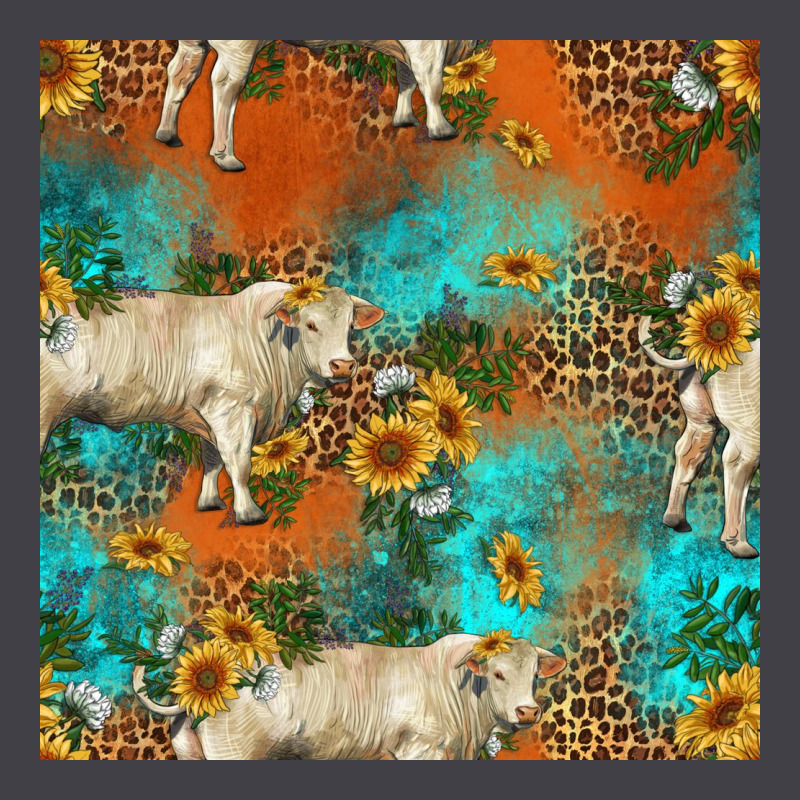 Western Charolais Cow Seamless Pattern Heavyweight Hoodie by HRA Design Shop | Teevron