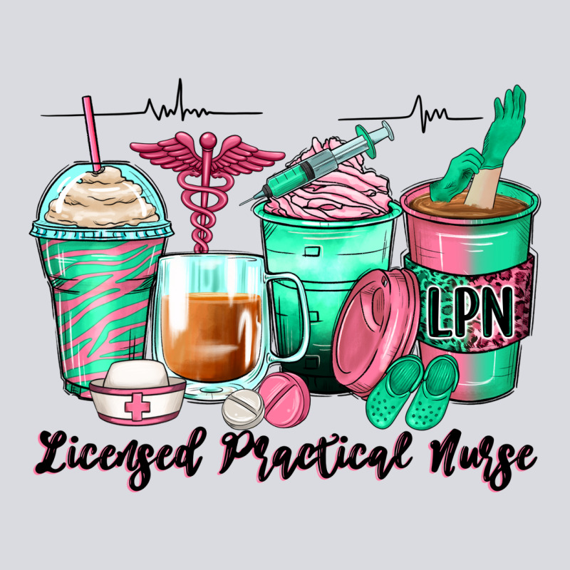Licensed Practical Nurse Coffee Cups Zipper Hoodie by Zillion Design Studio | Teevron