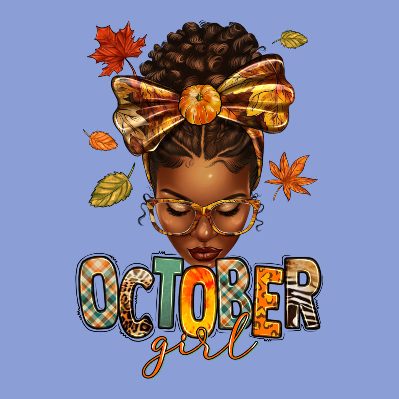 October Girl Afro Woman Fall Long Sleeve Tee by texasbilliewilder | Teevron