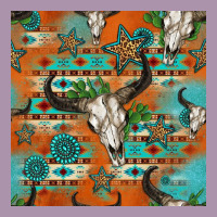 Western Bull Skull Seamless Pattern Heavyweight Hoodie | Teevron