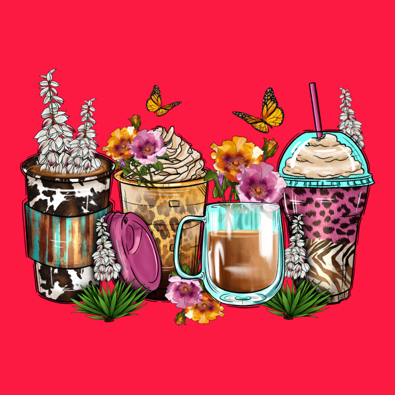 Floral Coffee Cups Zipper Hoodie by Zillion Design Studio | Teevron