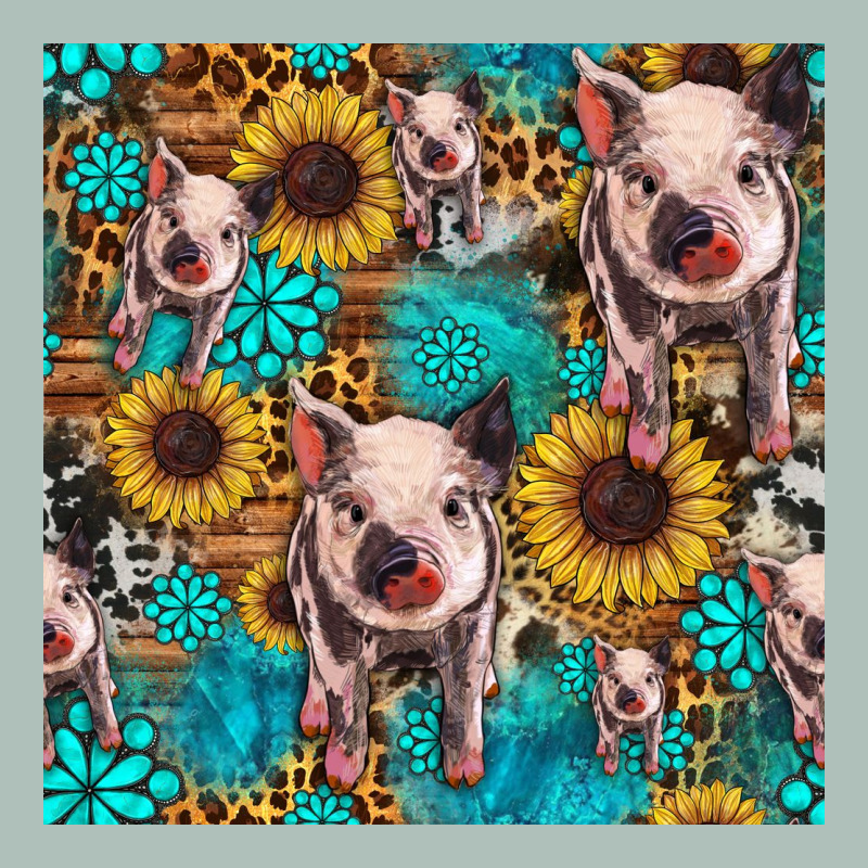 Cute Pig With Patches Seamless Pattern Heavyweight Hoodie by HRA Design Shop | Teevron