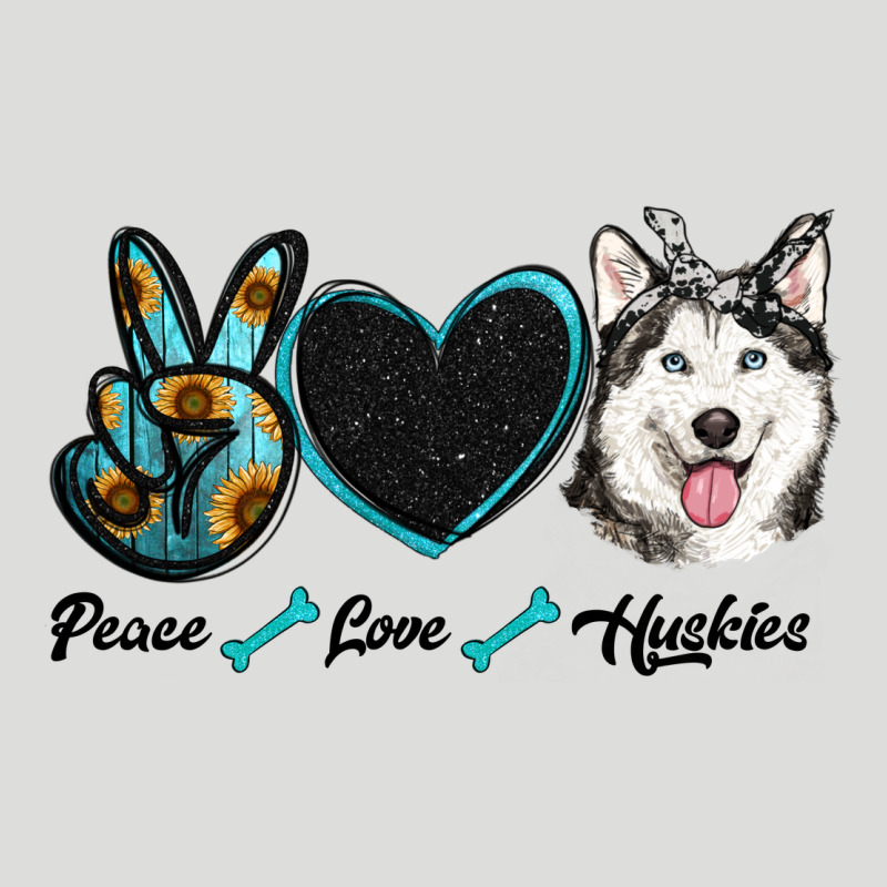 Peace Love Huskies Zipper Hoodie by RanaPortraitStore | Teevron