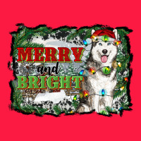 Merry And Bright Husky Farm  Background Zipper Hoodie | Teevron