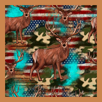 Hunting Deer American Flag Seamless Pattern Heavyweight Hoodie | Teevron