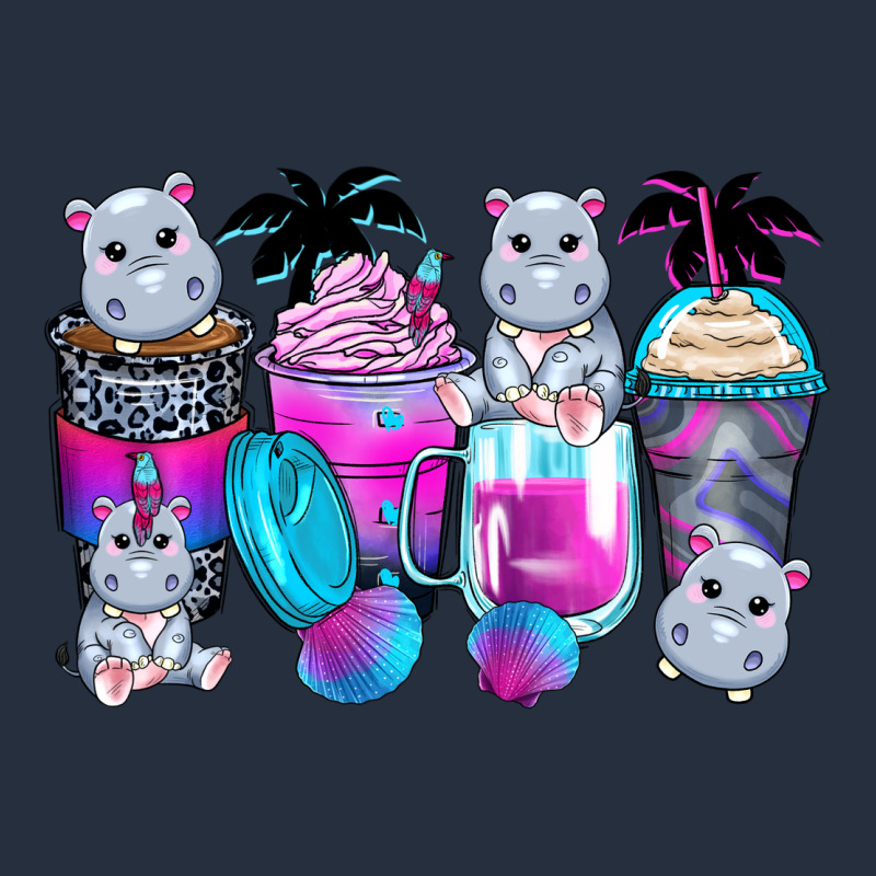 Hippopotamus Coffee Cups Zipper Hoodie by Zillion Design Studio | Teevron