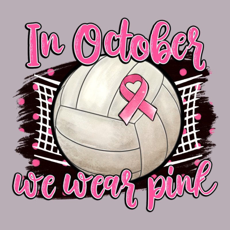 In October We Wear Pink Volleyball Vintage Tee by BarkalooDesign | Teevron