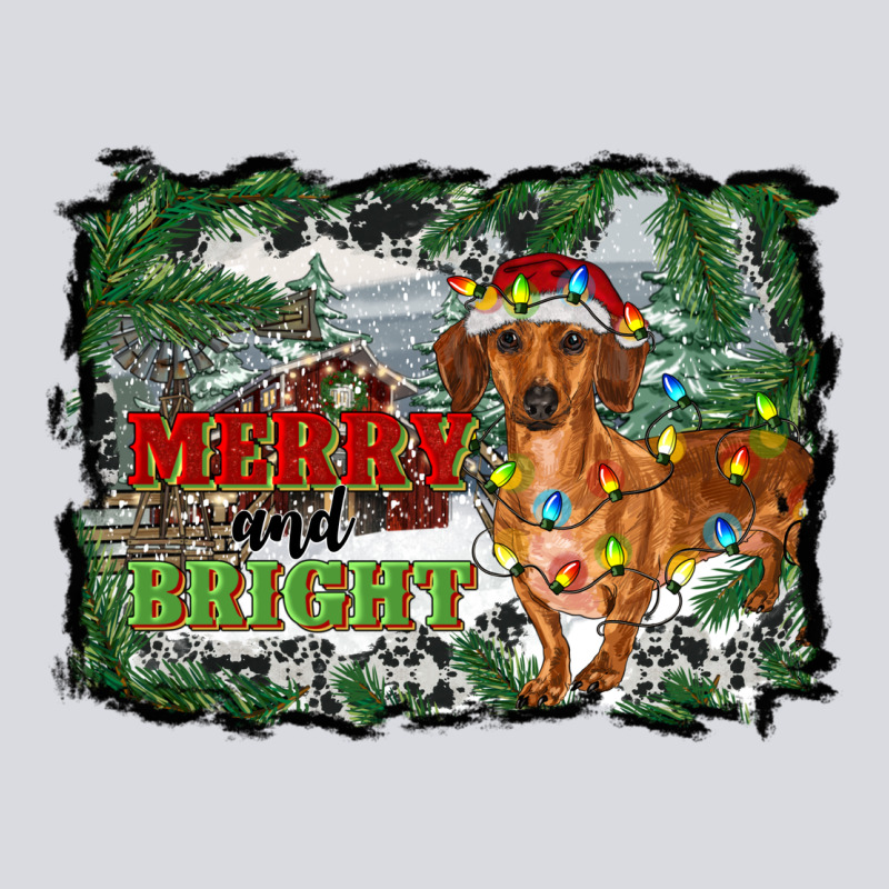 Merry And Bright  Dachshund With Farm Zipper Hoodie by RanaPortraitStore | Teevron