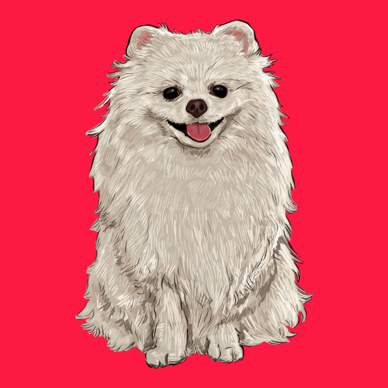 White Pomeranian Zipper Hoodie by RanaPortraitStore | Teevron