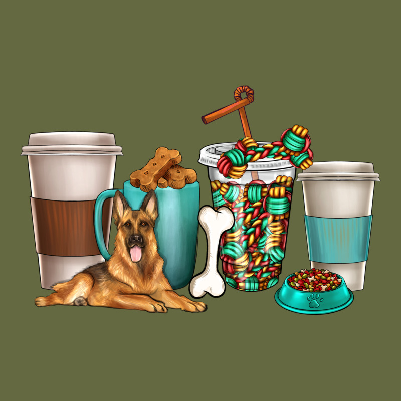German Shepherd Dog Coffee Cups Long Sleeve Tee by texasbilliewilder | Teevron