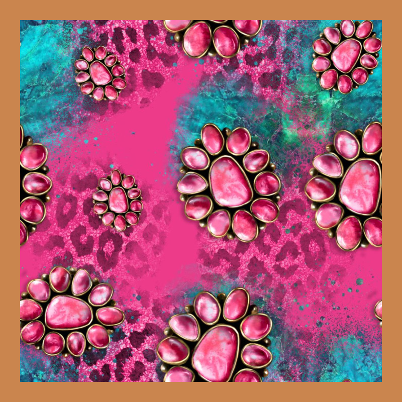 Pink Turquoise Gemstoes Seamless Pattern Heavyweight Hoodie by HRA Design Shop | Teevron