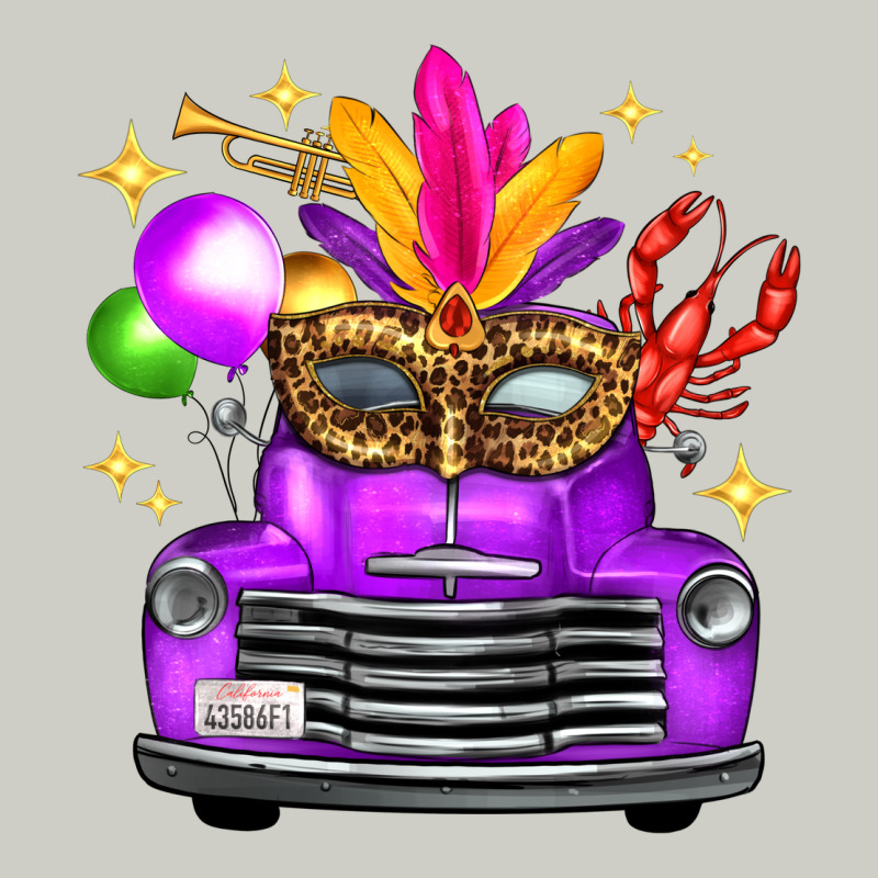 Mardi Gras Truck Leopard Mask Heavyweight Hoodie by FaDigitalArtStudio | Teevron