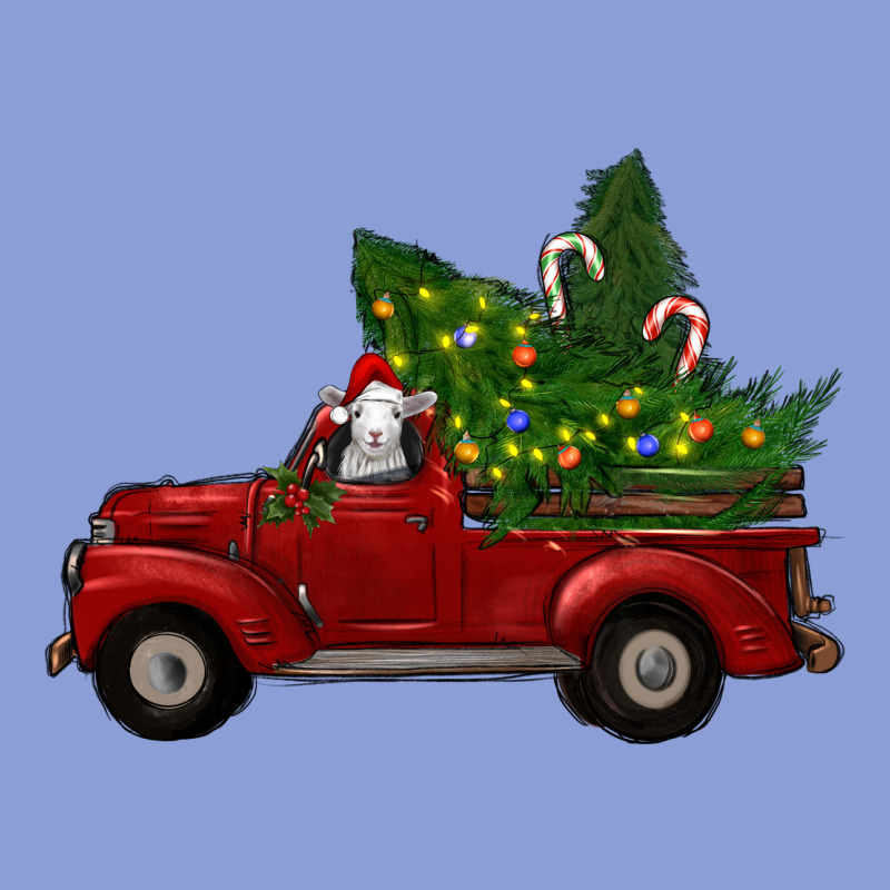 Christmas Farm Truck With Baby Sheep Long Sleeve Tee by RanaPortraitStore | Teevron