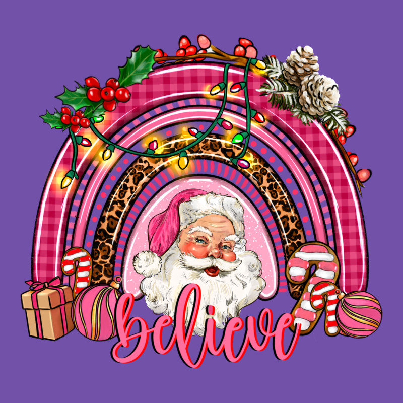Pink Christmas Believe  Rainbow Premium Sweatshirt by AdoDesignShop | Teevron