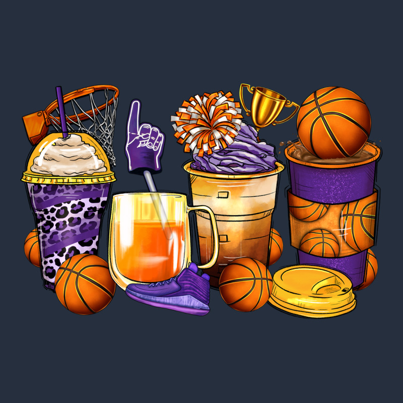Basketball Coffee Cups Zipper Hoodie by Zillion Design Studio | Teevron