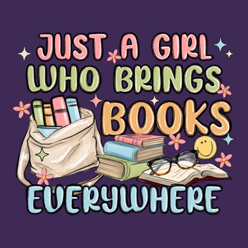 Just A Girl Who Brings Books Everywhere Premium Hoodie by MaliasSmallBusiness | Teevron