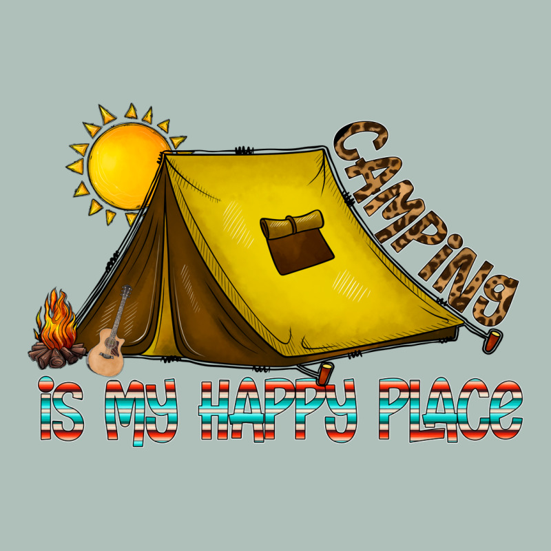 Camping Is My Happy Place Heavyweight Hoodie by CowhideDigitalArt | Teevron