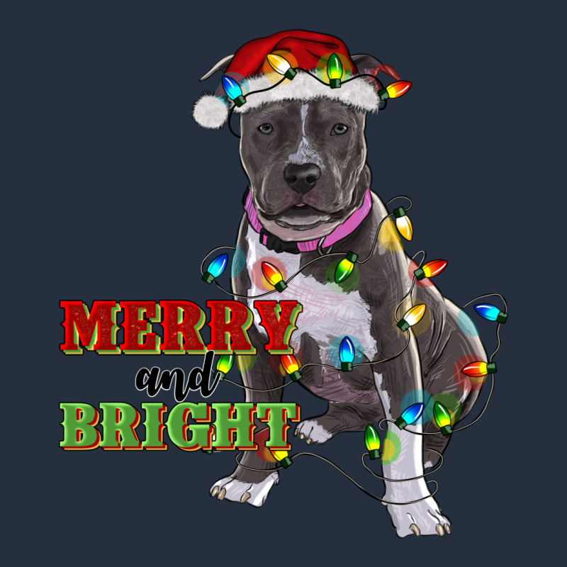 Merry And Bright Pitbull Zipper Hoodie by RanaPortraitStore | Teevron