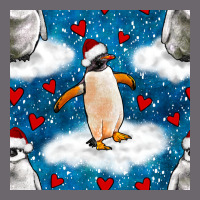 Christmas Penguin And Heart Seamless Pattern Premium Sweatshirt | Teevron