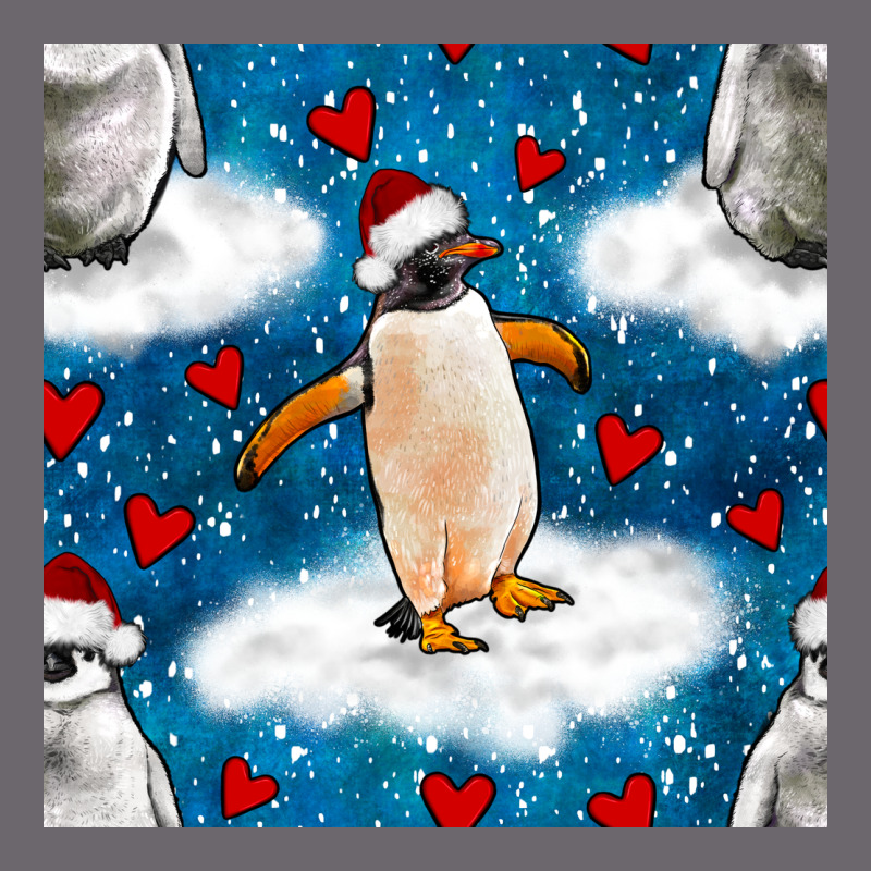 Christmas Penguin And Heart Seamless Pattern Premium Sweatshirt by BundleAndBundleShop | Teevron