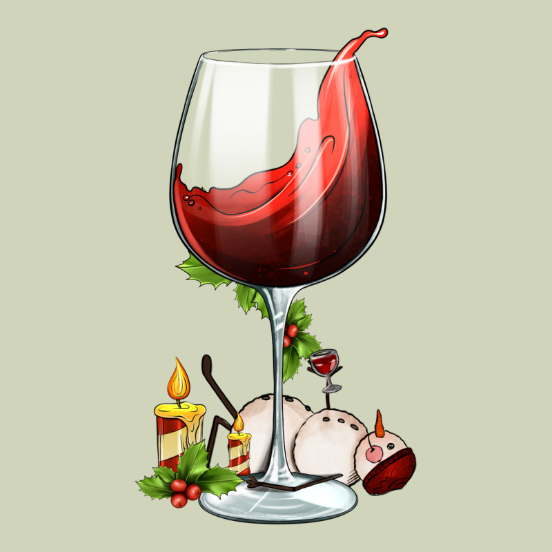 Christmas Wine Glass Heavyweight Hoodie by FaDigitalArtStudio | Teevron