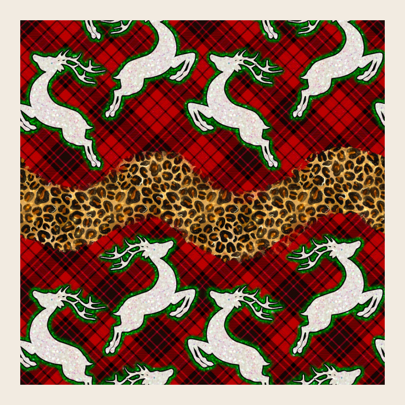 Christmas Deer And Plaid Seamless Pattern Premium Sweatshirt by BundleAndBundleShop | Teevron