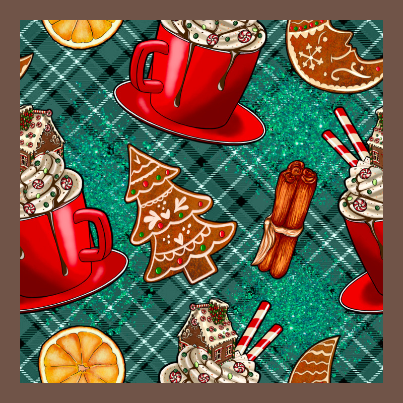 Christmas Hot Chocolate And Cookie Seamless Pattern Premium Sweatshirt by BundleAndBundleShop | Teevron