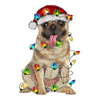 pug with christmas lights | Teevron