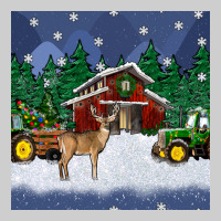 Christmas Town And Farm Tractor Seamless Pattern Premium Sweatshirt | Teevron