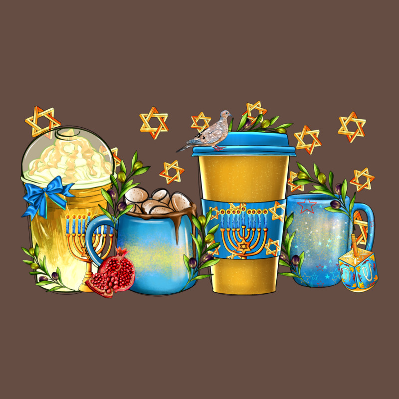 Hanukkah Coffee Cups Long Sleeve Tee by texasbilliewilder | Teevron