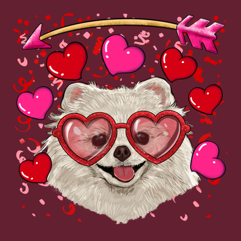 Valentine's Day White Pomeranian Classic Tee by RanaPortraitStore | Teevron