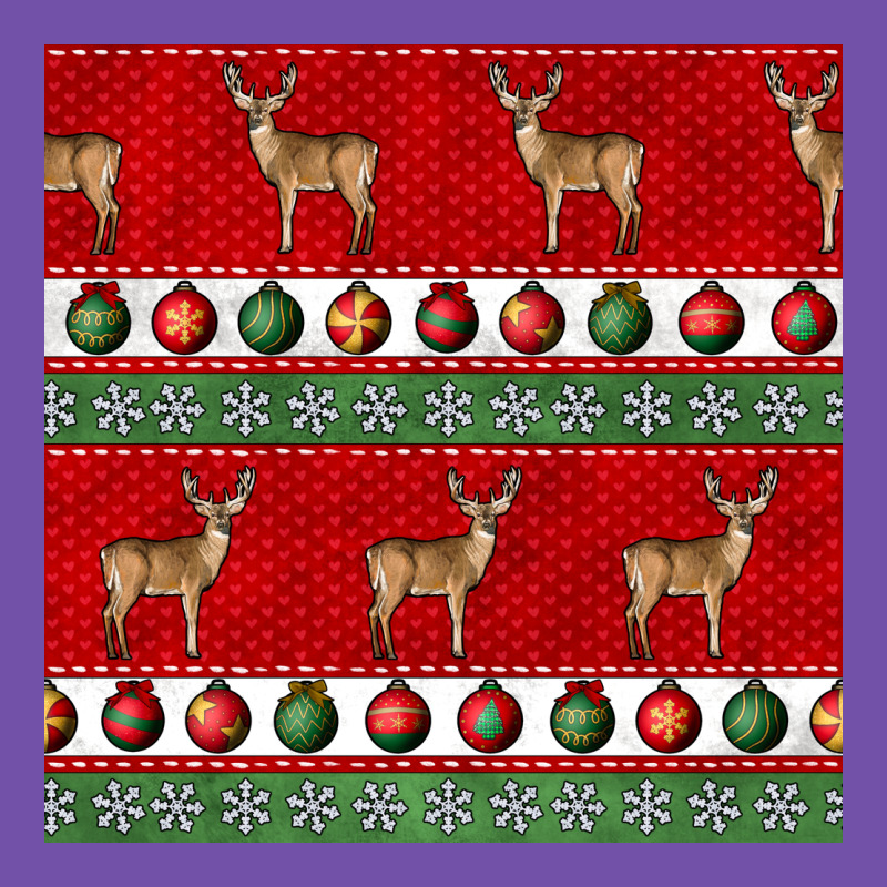 Christmas Deer And Ornaments Seamless Pattern Premium Sweatshirt by BundleAndBundleShop | Teevron