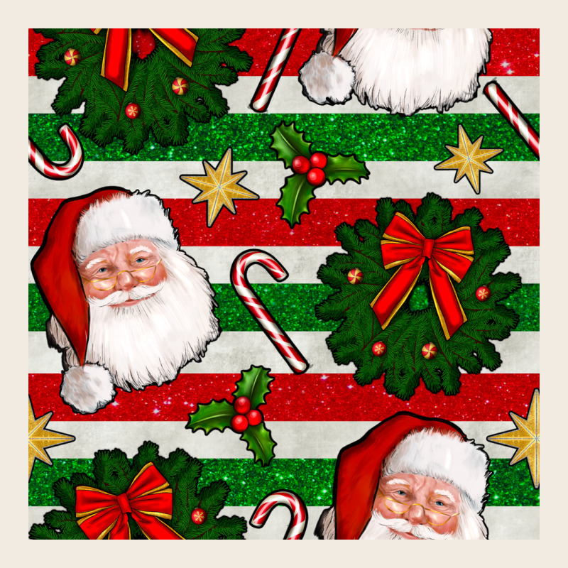 Christmas  Santa Clause And Ornaments Seamless  Pattern Premium Sweatshirt by BundleAndBundleShop | Teevron