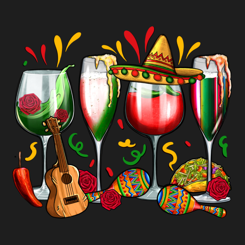 Mexico Wine Glasses Classic Tee by Zillion Design Studio | Teevron