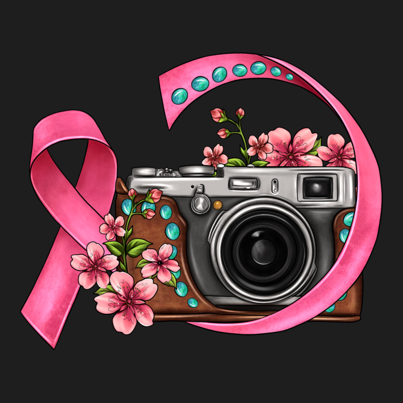 Floral Cancer Ribbon Vintage Camera Heavyweight Hoodie by FaDigitalArtStudio | Teevron