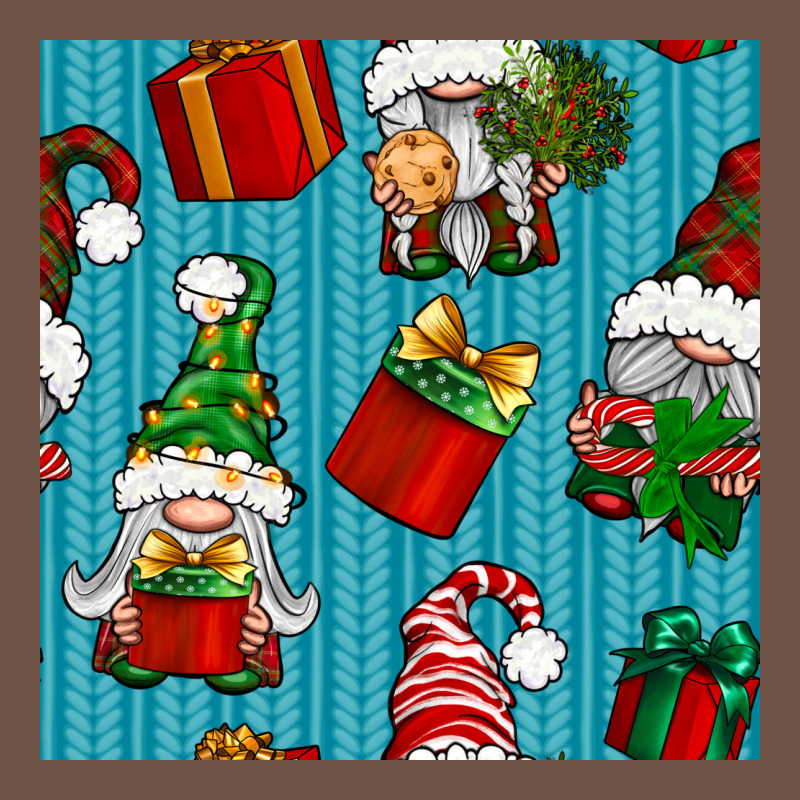 Christmas Gnomes And Gift Box Seamless Pattern Premium Sweatshirt by BundleAndBundleShop | Teevron