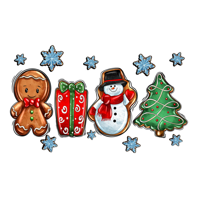 Christmas Gingerbread Cookies Long Sleeve Tee by Zillion Design Studio | Teevron