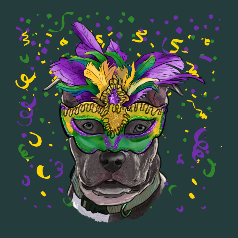 Mardi Gras  Mask Pitbull Classic Tee by RanaPortraitStore | Teevron