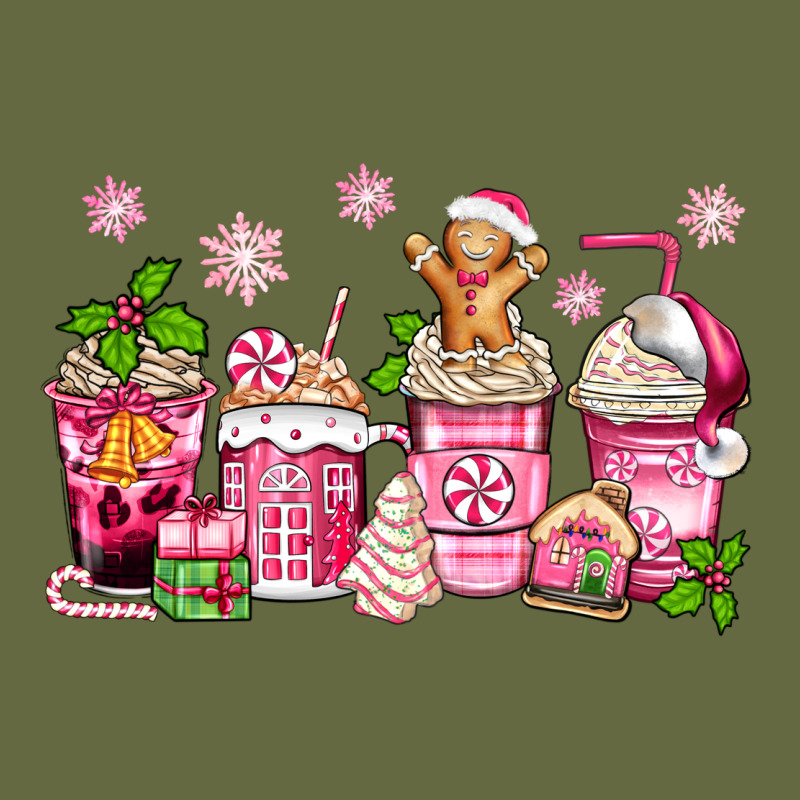 Pink Christmas Coffee Cups Long Sleeve Tee by Zillion Design Studio | Teevron