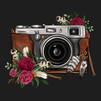 Floral Feather Vintage Camera Heavyweight Hoodie | Teevron