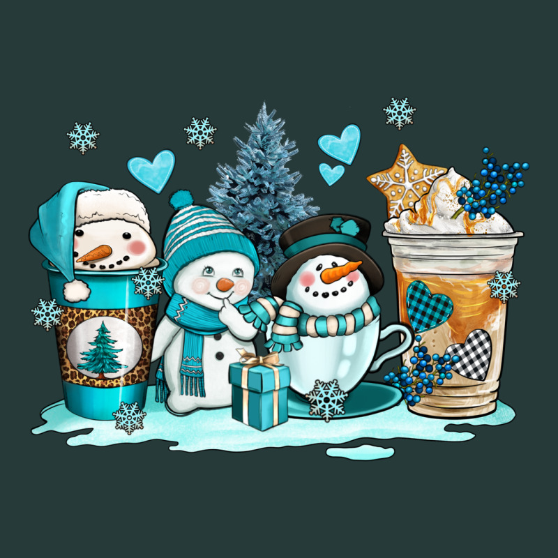 Winter Snowman Coffee Cups Premium Sweatshirt by AdoDesignShop | Teevron