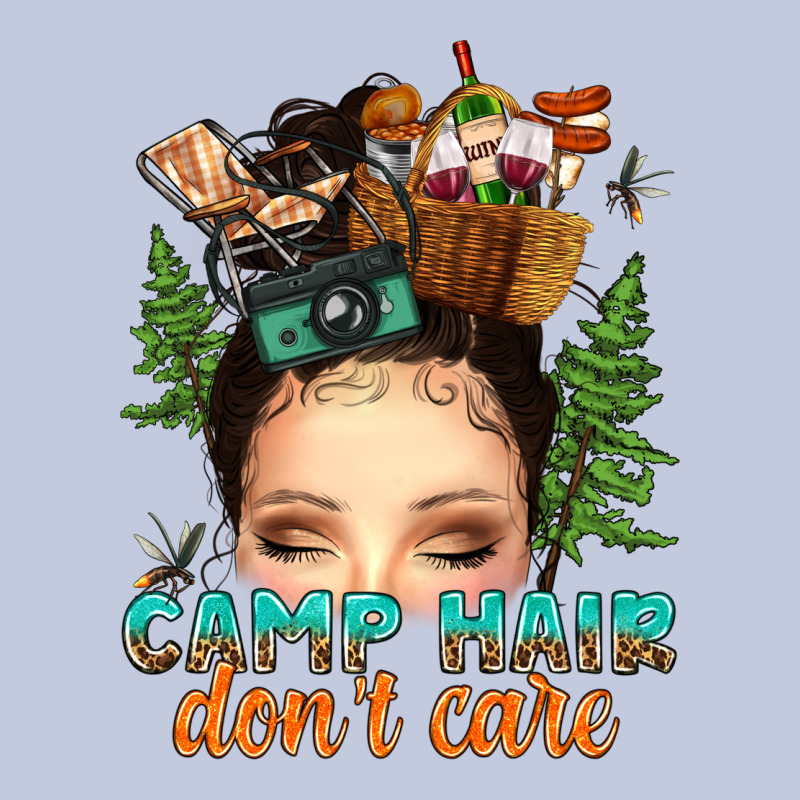 Messy Bun Camp Hair Dont Care Long Sleeve Tee by texasbilliewilder | Teevron