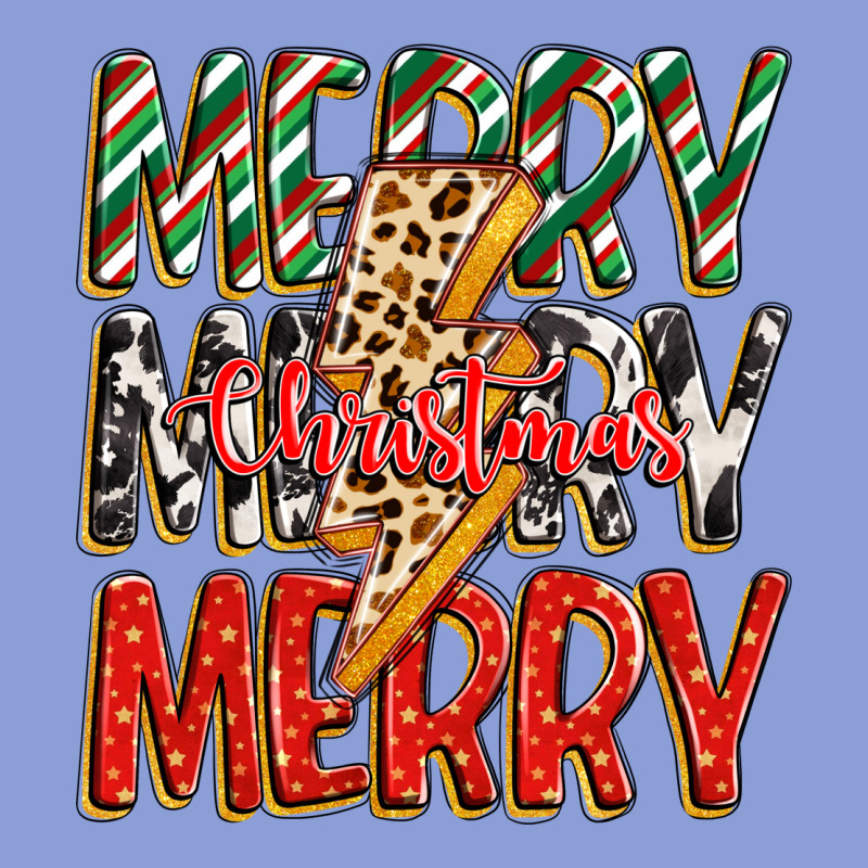 Merry Christmas Lightning Bolt Long Sleeve Tee by Zillion Design Studio | Teevron