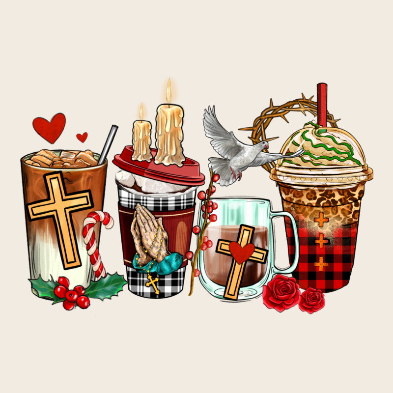 Religious Coffee Cups Premium Sweatshirt by AdoDesignShop | Teevron