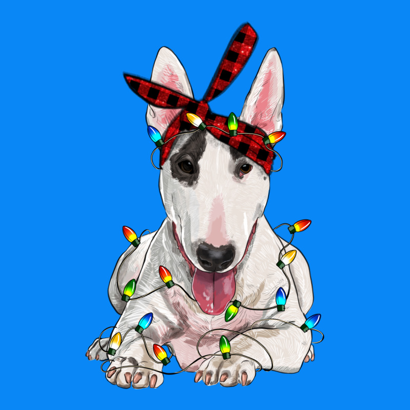 Bull Terrier With Christmas Lights Zipper Hoodie by RanaPortraitStore | Teevron