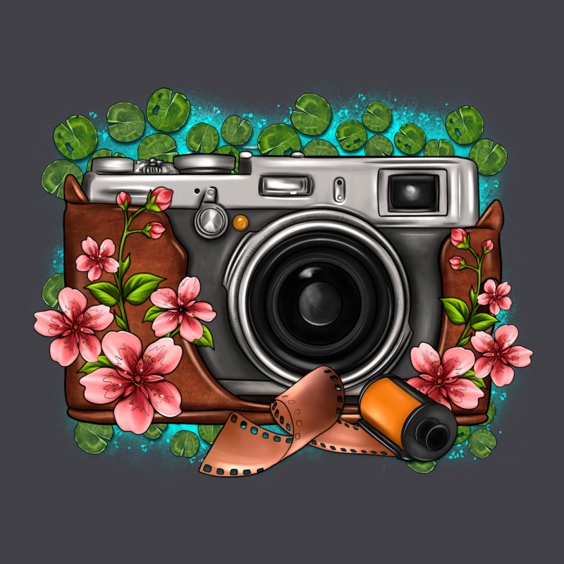 Floral Lotus Leaf Film Roll Vintage Camera Heavyweight Hoodie by FaDigitalArtStudio | Teevron